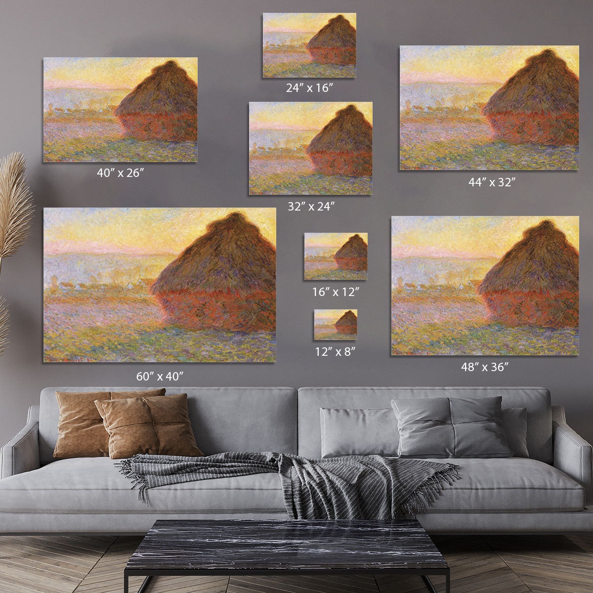 Graystacks by Monet Canvas Print or Poster - Canvas Art Rocks - 7