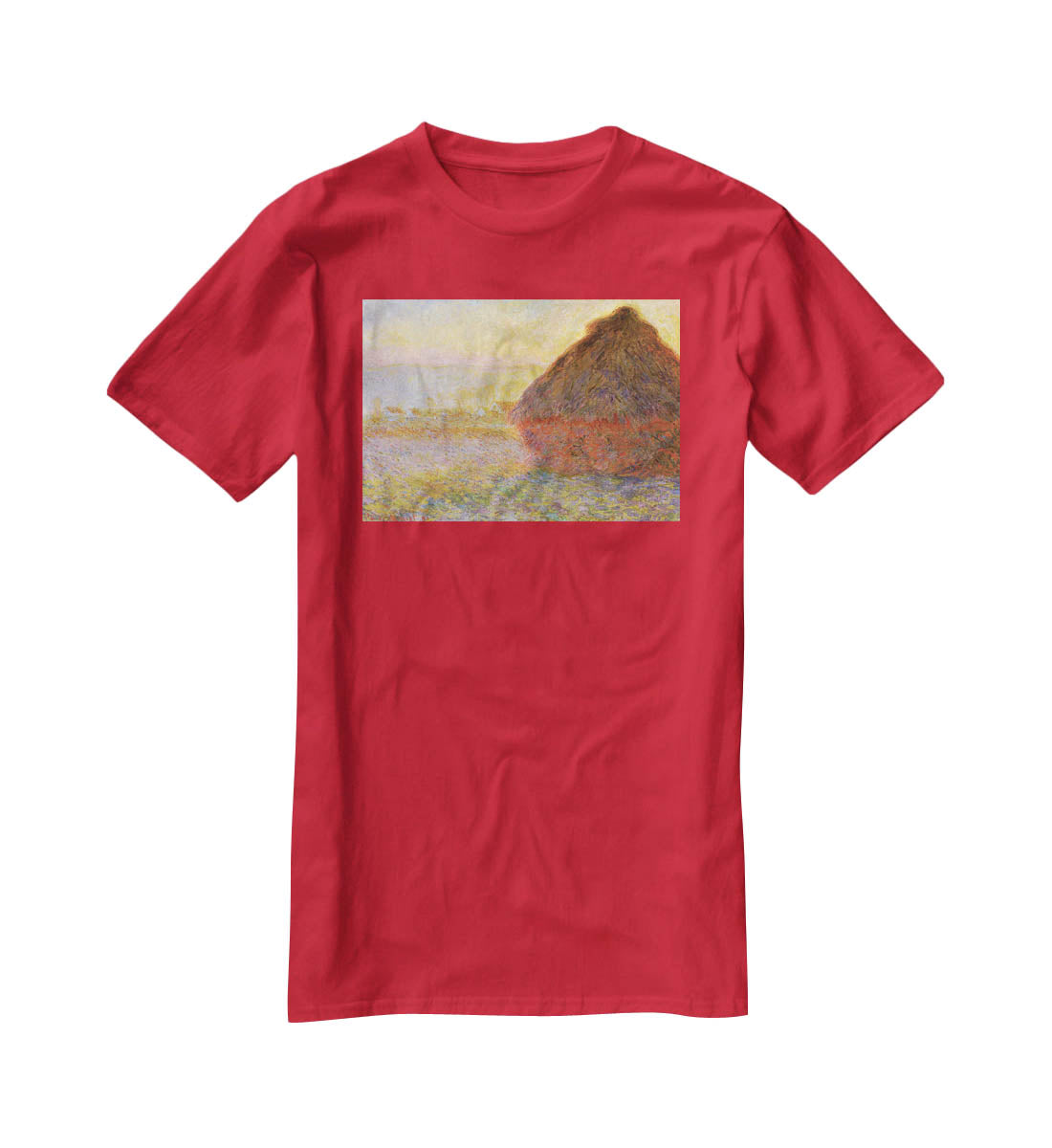 Graystacks by Monet T-Shirt - Canvas Art Rocks - 4