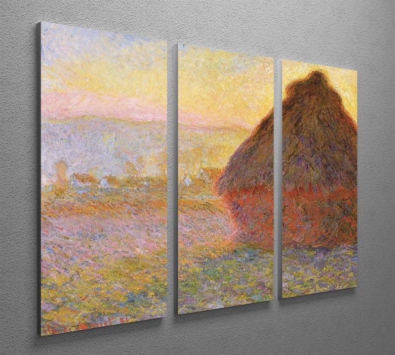 Graystacks by Monet Split Panel Canvas Print - Canvas Art Rocks - 4