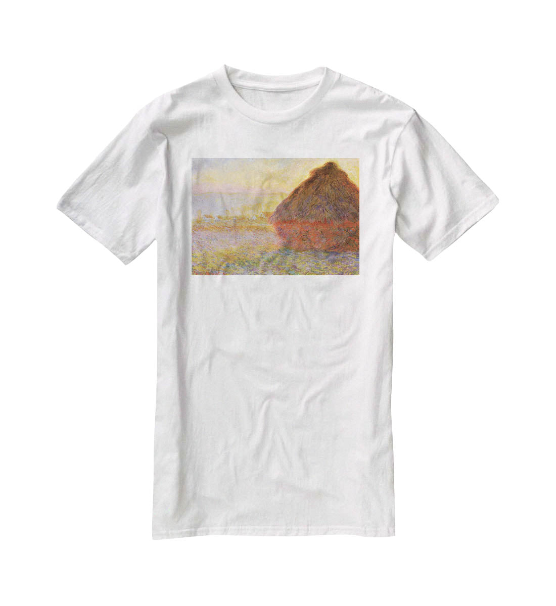Graystacks by Monet T-Shirt - Canvas Art Rocks - 5