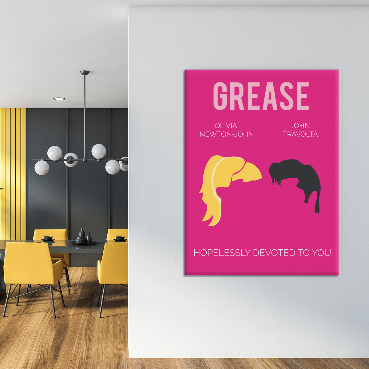 Grease Minimal Movie Canvas Print or Poster - Canvas Art Rocks - 4
