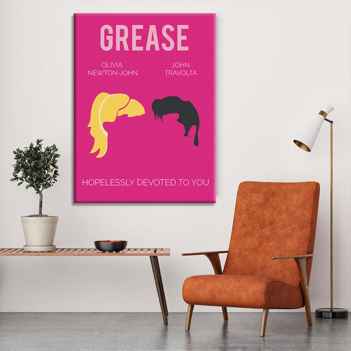 Grease Minimal Movie Canvas Print or Poster - Canvas Art Rocks - 6