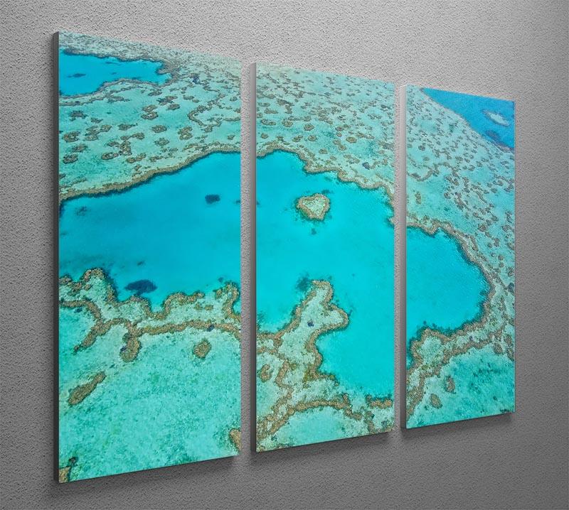 Great Barrier Reef Aerial View 3 Split Panel Canvas Print - Canvas Art Rocks - 2
