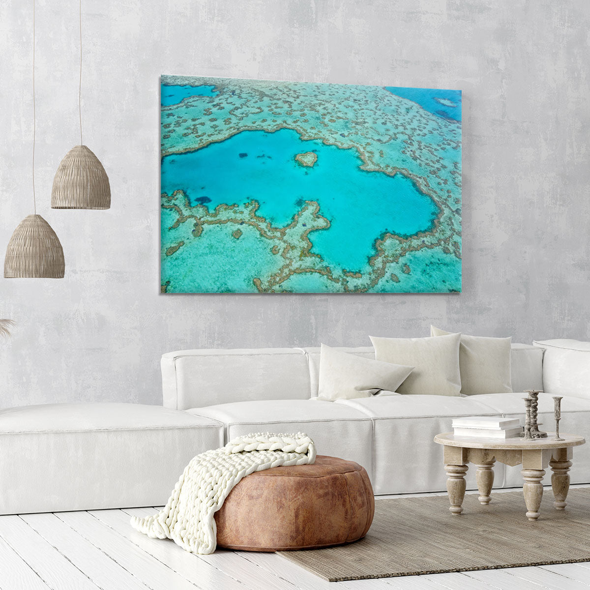 Great Barrier Reef Aerial View Canvas Print or Poster - Canvas Art Rocks - 6