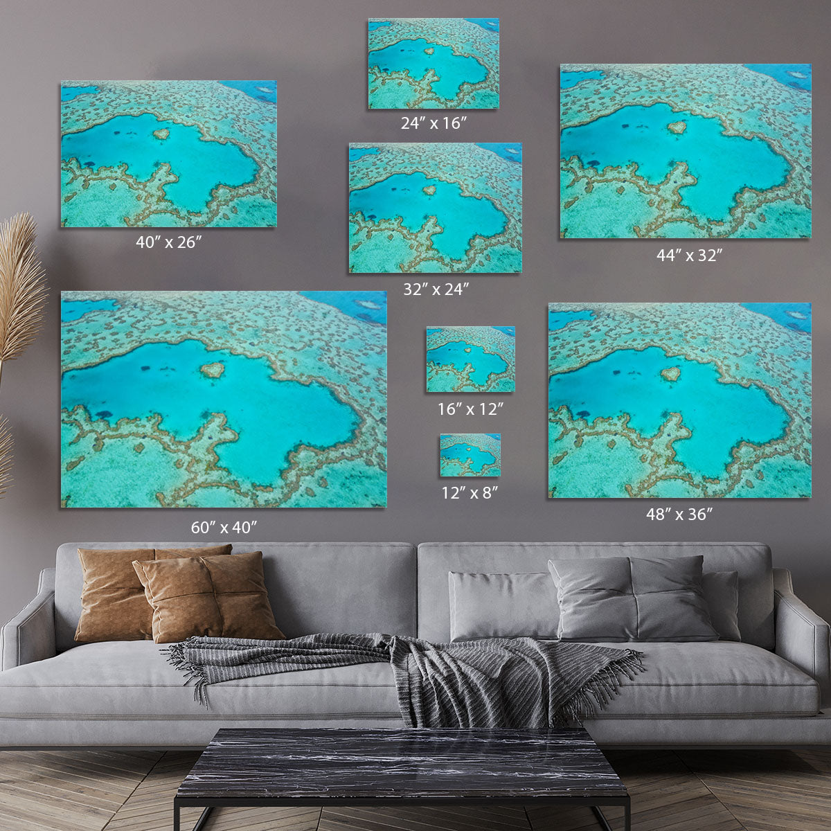 Great Barrier Reef Aerial View Canvas Print or Poster - Canvas Art Rocks - 7