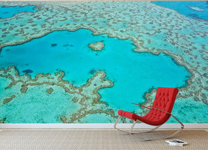 Great Barrier Reef Aerial View Wall Mural Wallpaper - Canvas Art Rocks - 3