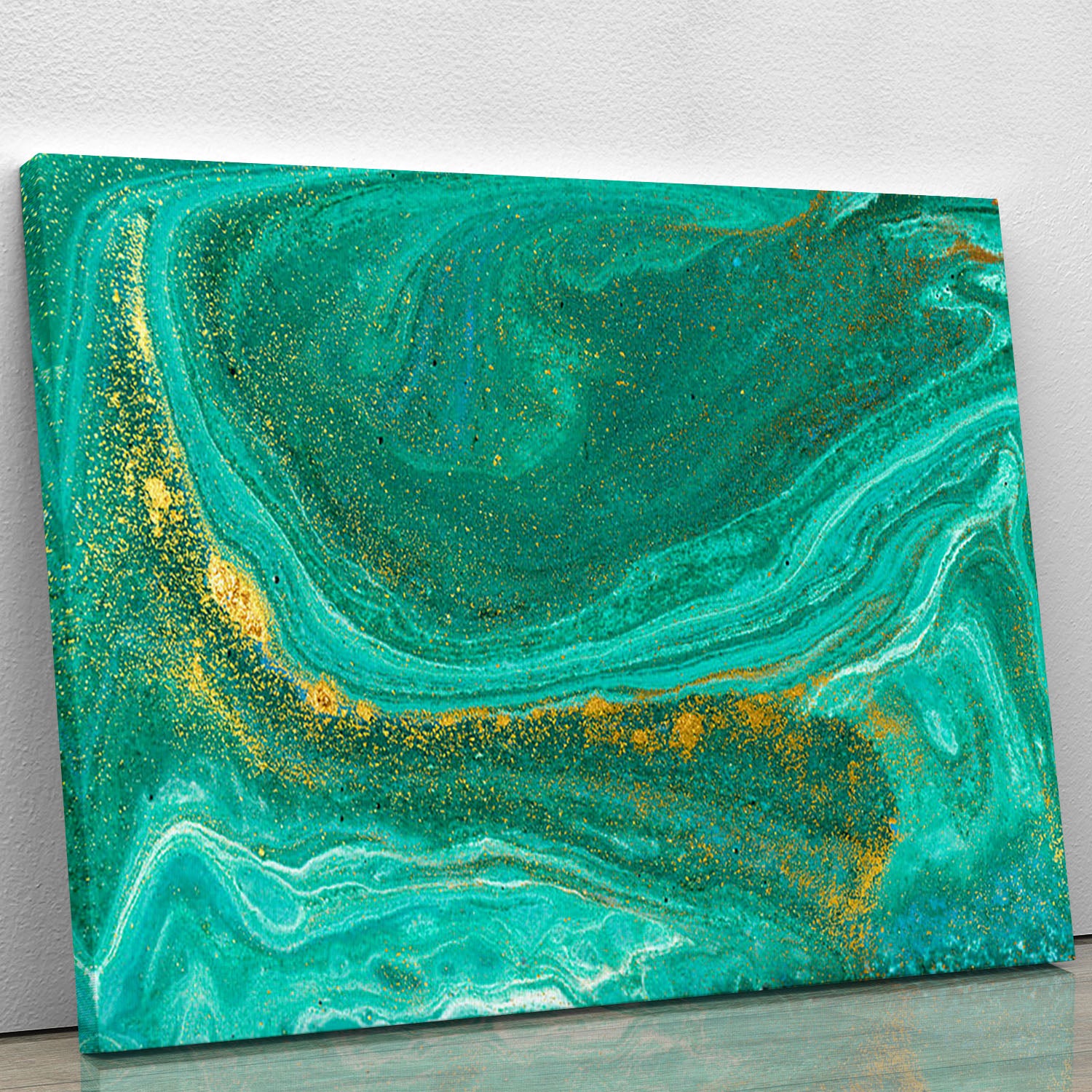 Green Swirled Marble Canvas Print or Poster - Canvas Art Rocks - 1