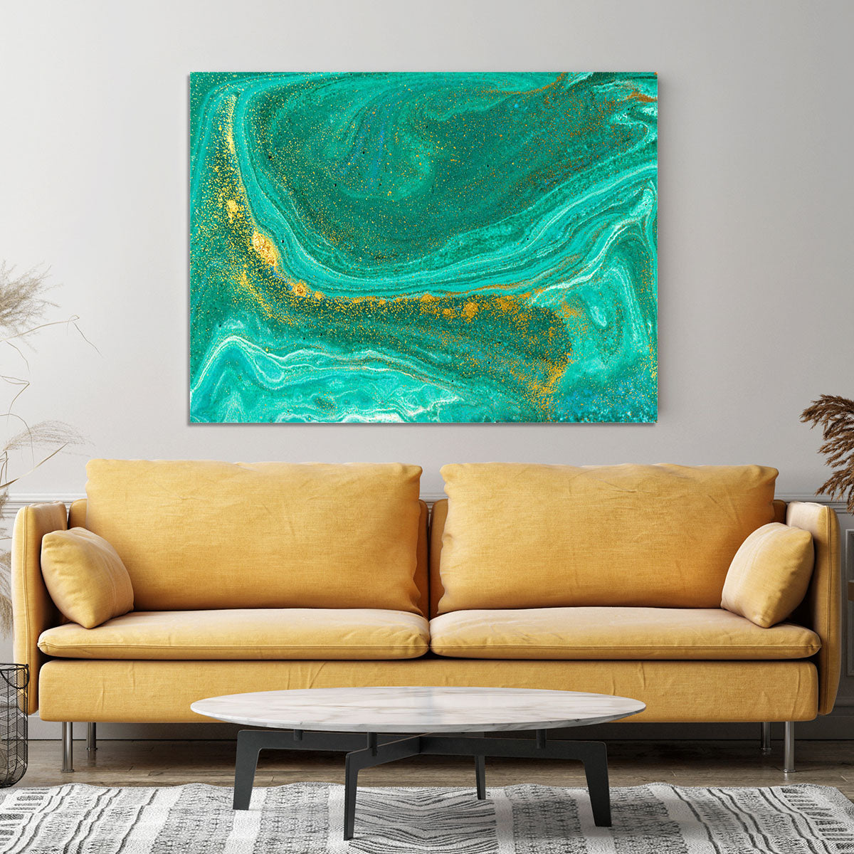 Green Swirled Marble Canvas Print or Poster - Canvas Art Rocks - 4