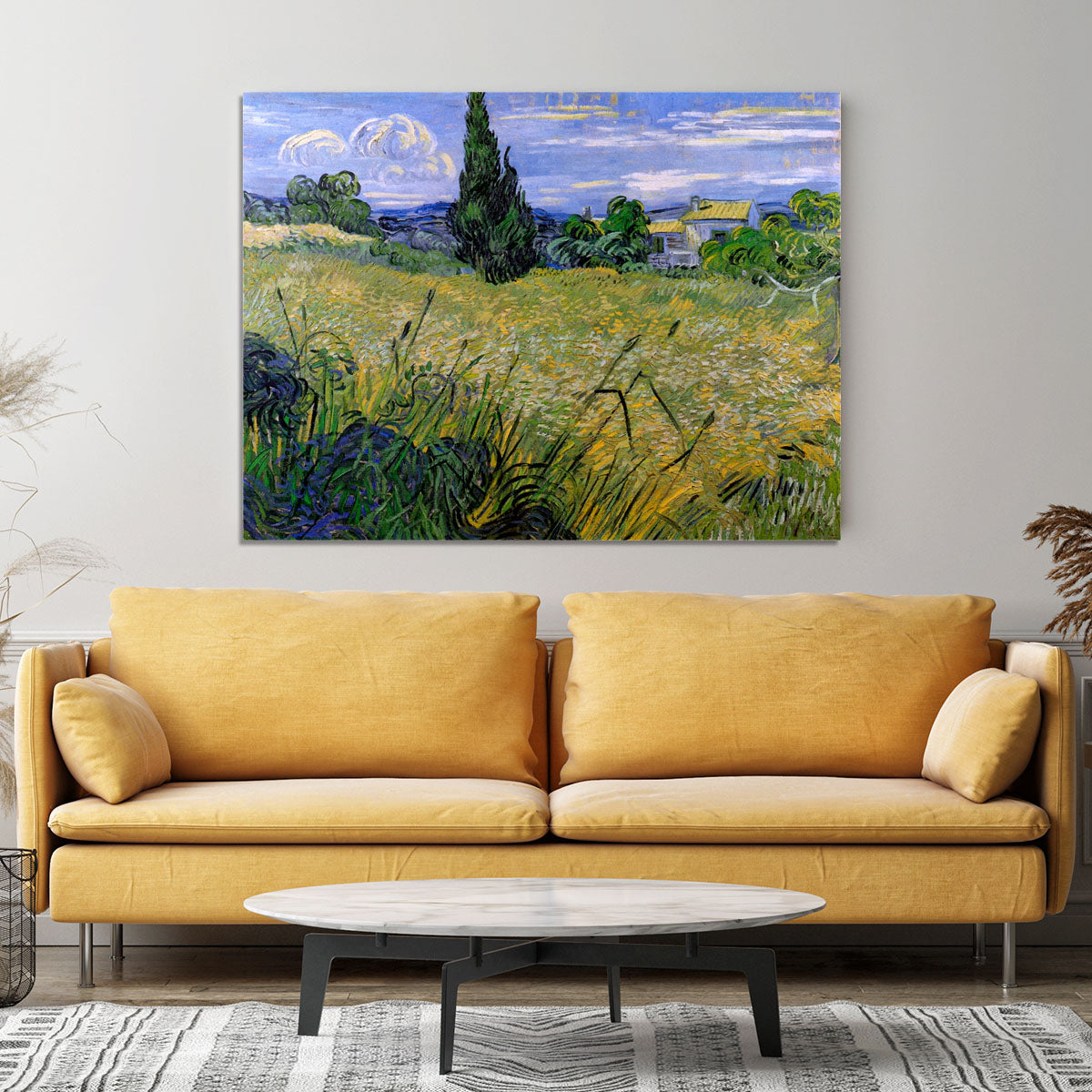 Green Wheat Field with Cypress by Van Gogh Canvas Print or Poster - Canvas Art Rocks - 4