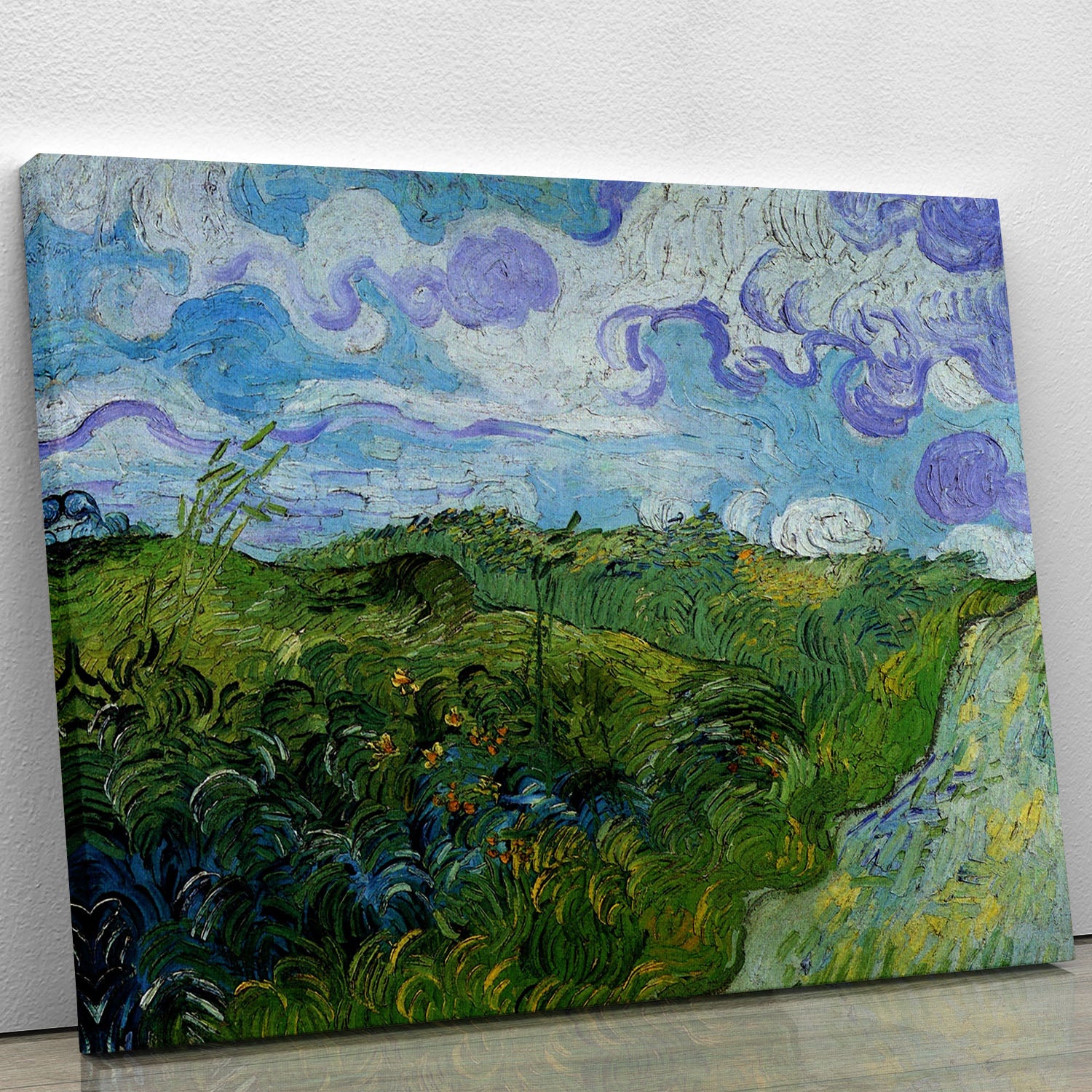 Green Wheat Fields by Van Gogh Canvas Print or Poster - Canvas Art Rocks - 1