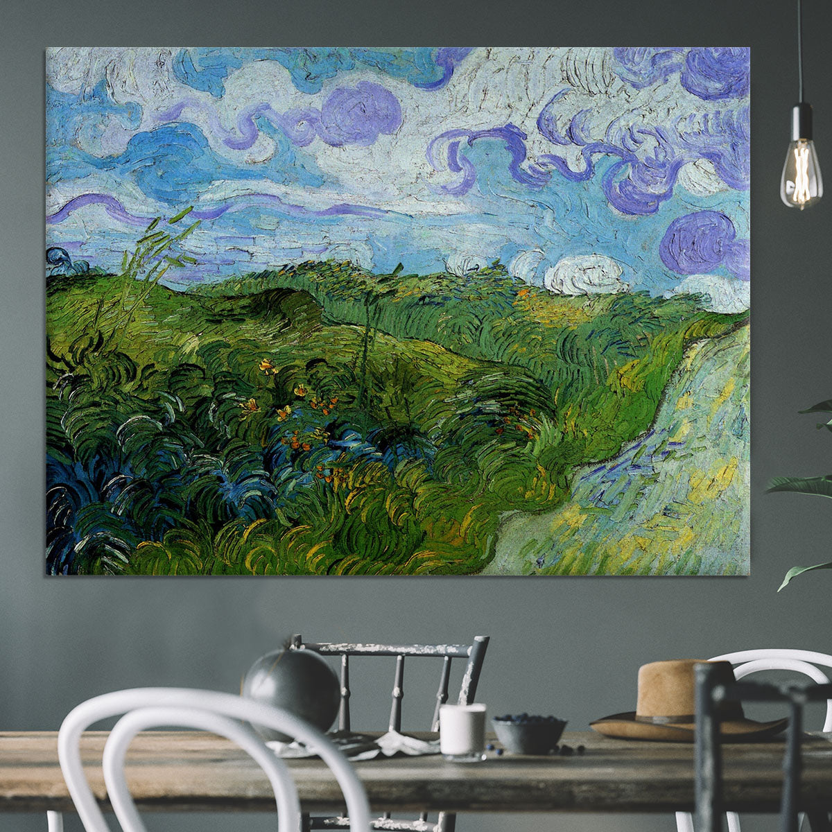 Green Wheat Fields by Van Gogh Canvas Print or Poster - Canvas Art Rocks - 3