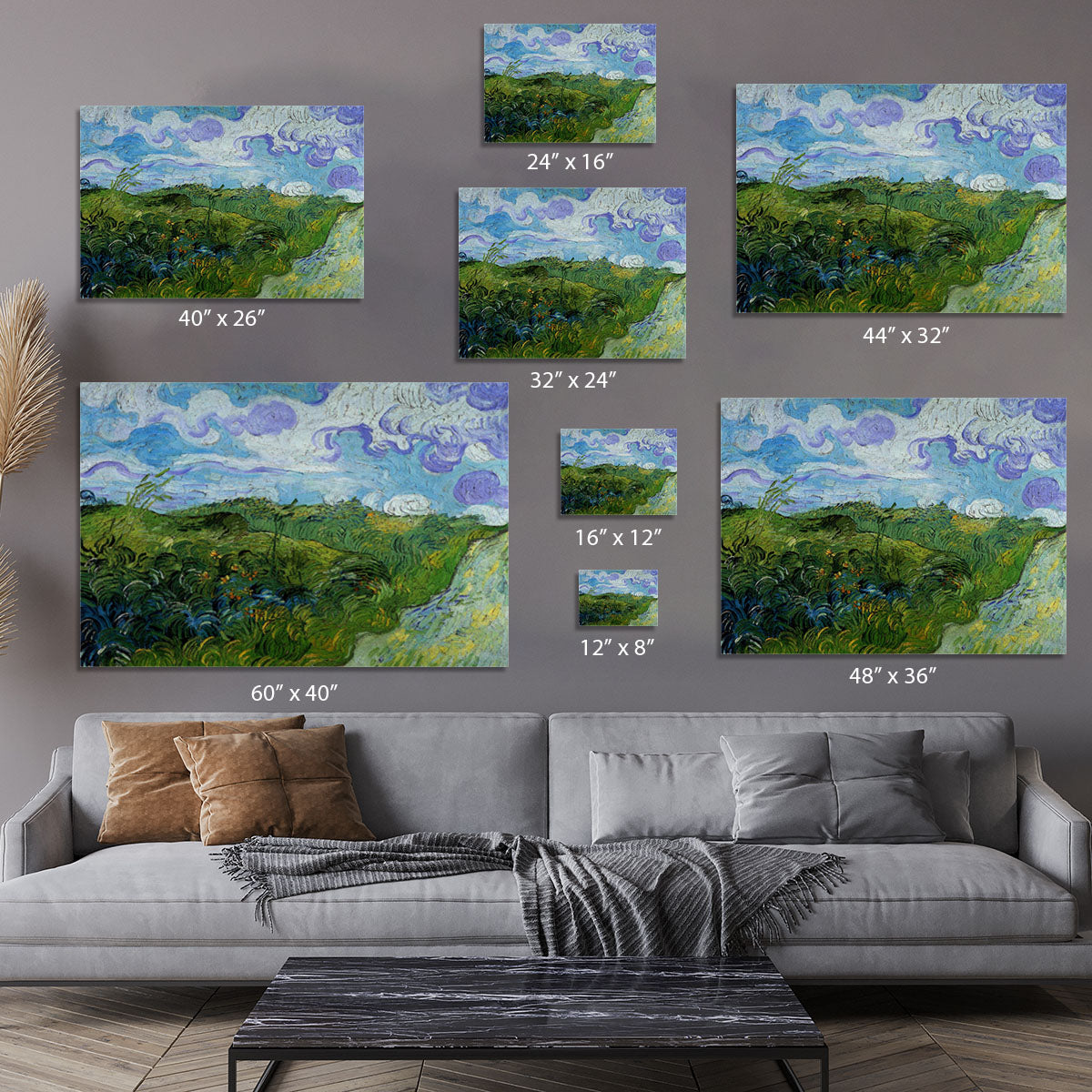 Green Wheat Fields by Van Gogh Canvas Print or Poster - Canvas Art Rocks - 7