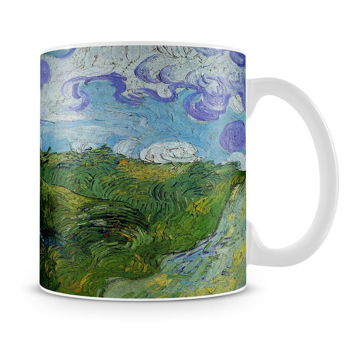 Green Wheat Fields by Van Gogh Mug - Canvas Art Rocks - 4