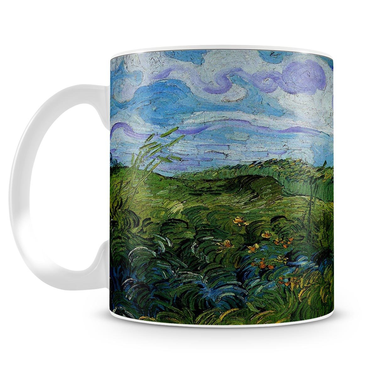 Green Wheat Fields by Van Gogh Mug - Canvas Art Rocks - 4