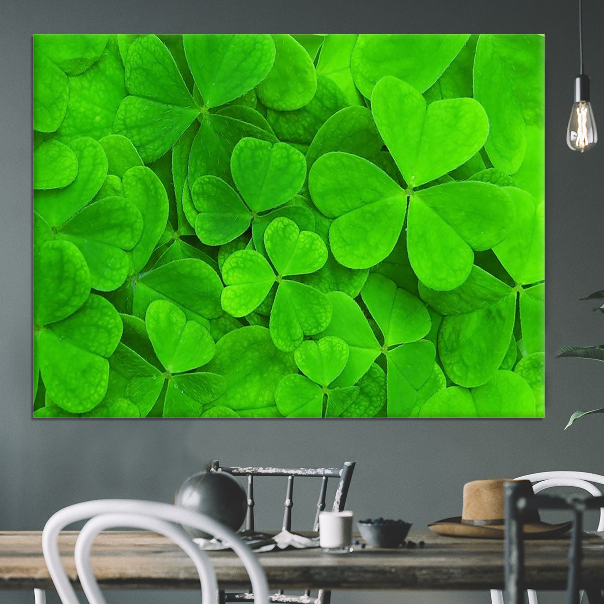 Green clover leaf Canvas Print or Poster - Canvas Art Rocks - 3