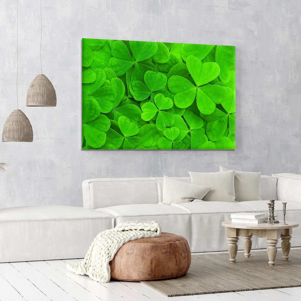 Green clover leaf Canvas Print or Poster - Canvas Art Rocks - 6