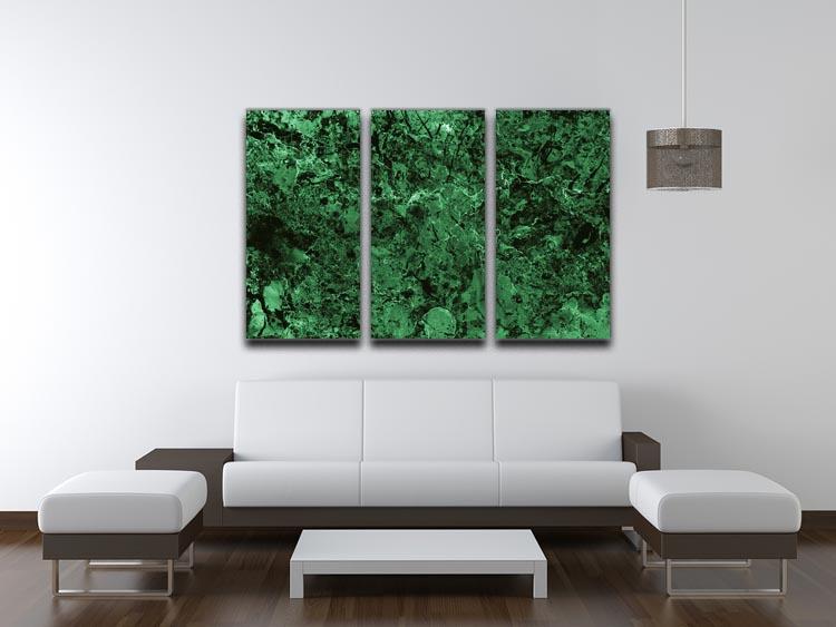 Green marble tiles seamless 3 Split Panel Canvas Print - Canvas Art Rocks - 3