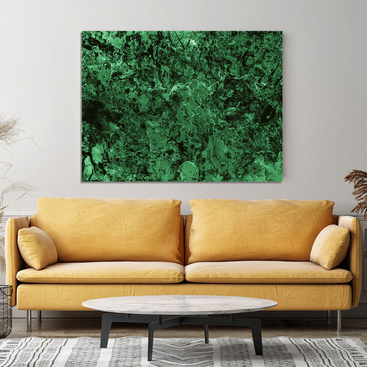 Green marble tiles seamless Canvas Print or Poster - Canvas Art Rocks - 4
