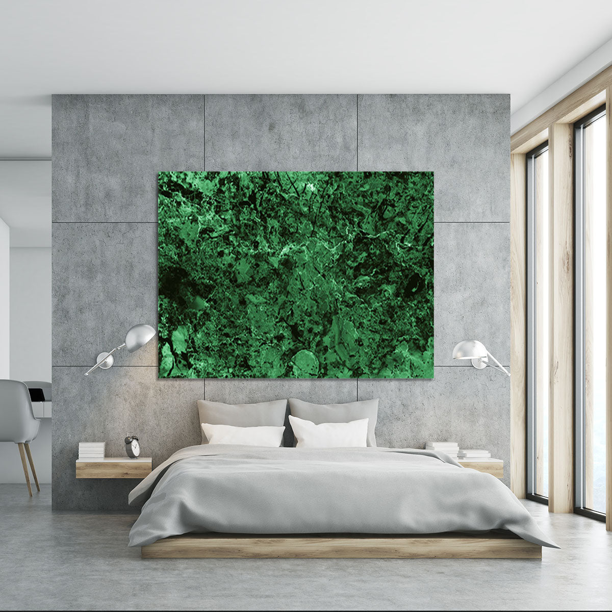Green marble tiles seamless Canvas Print or Poster - Canvas Art Rocks - 5