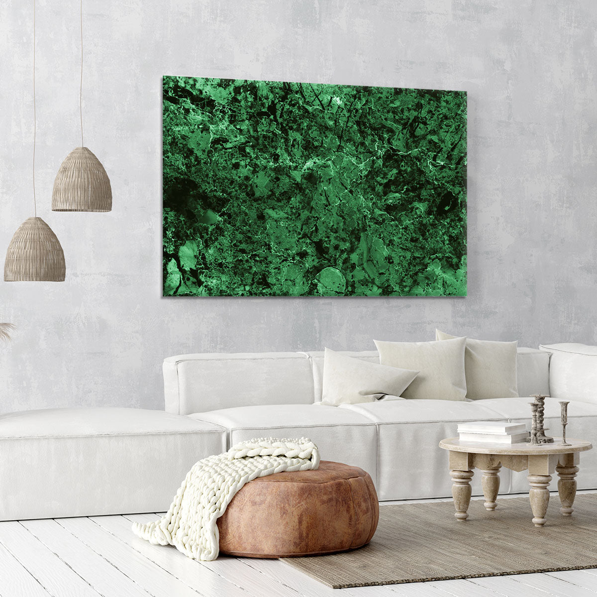 Green marble tiles seamless Canvas Print or Poster - Canvas Art Rocks - 6