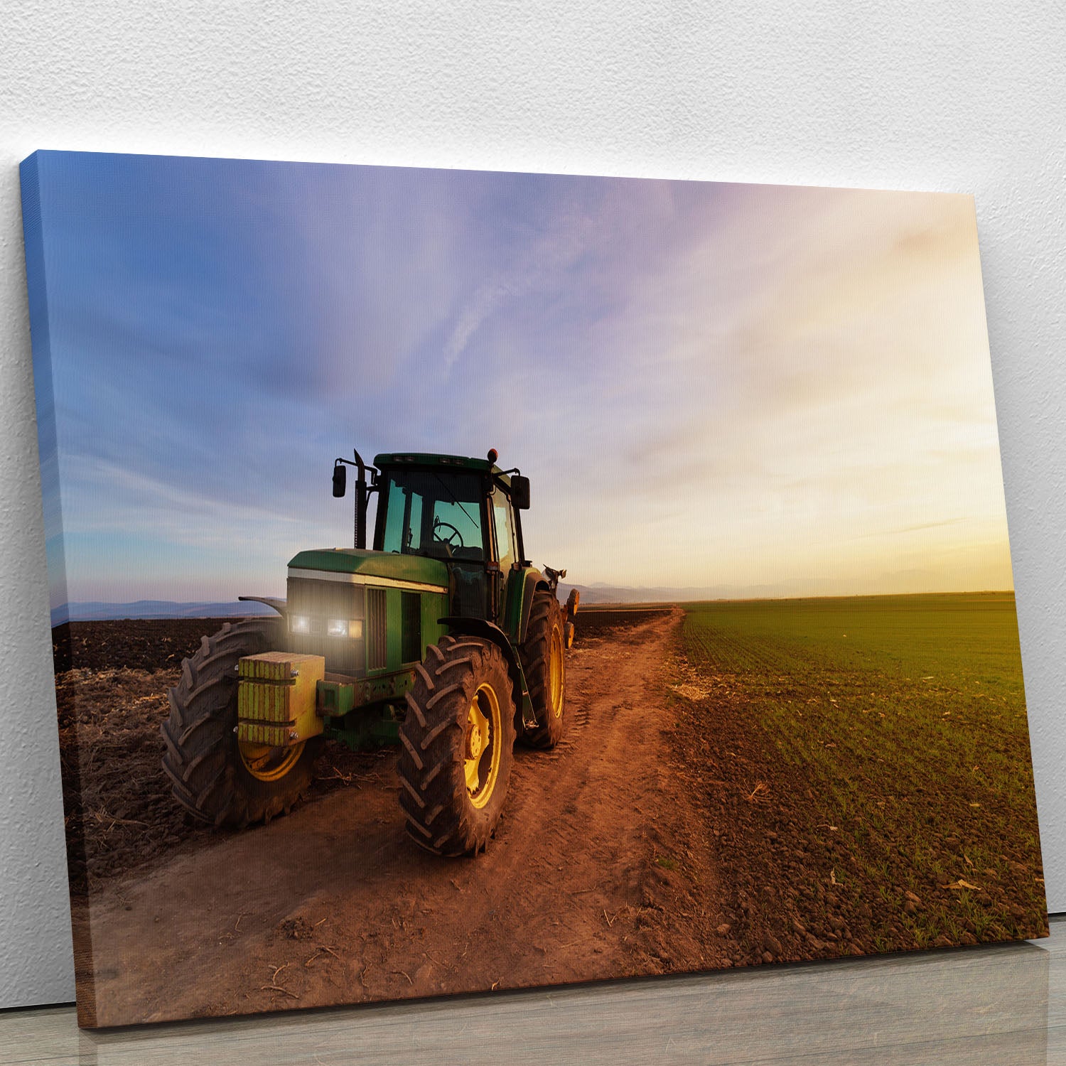 Green tractor Canvas Print or Poster - Canvas Art Rocks - 1