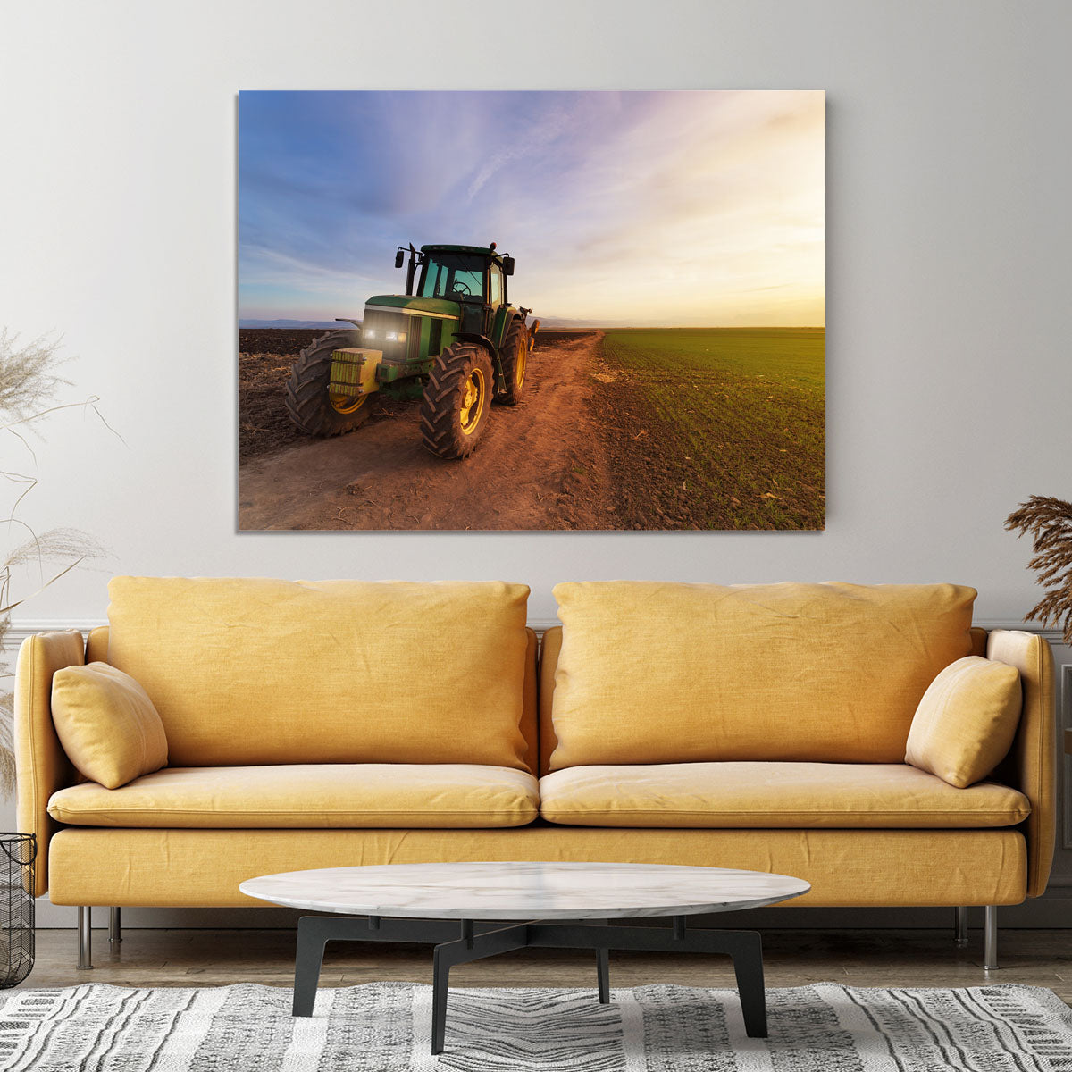 Green tractor Canvas Print or Poster - Canvas Art Rocks - 4
