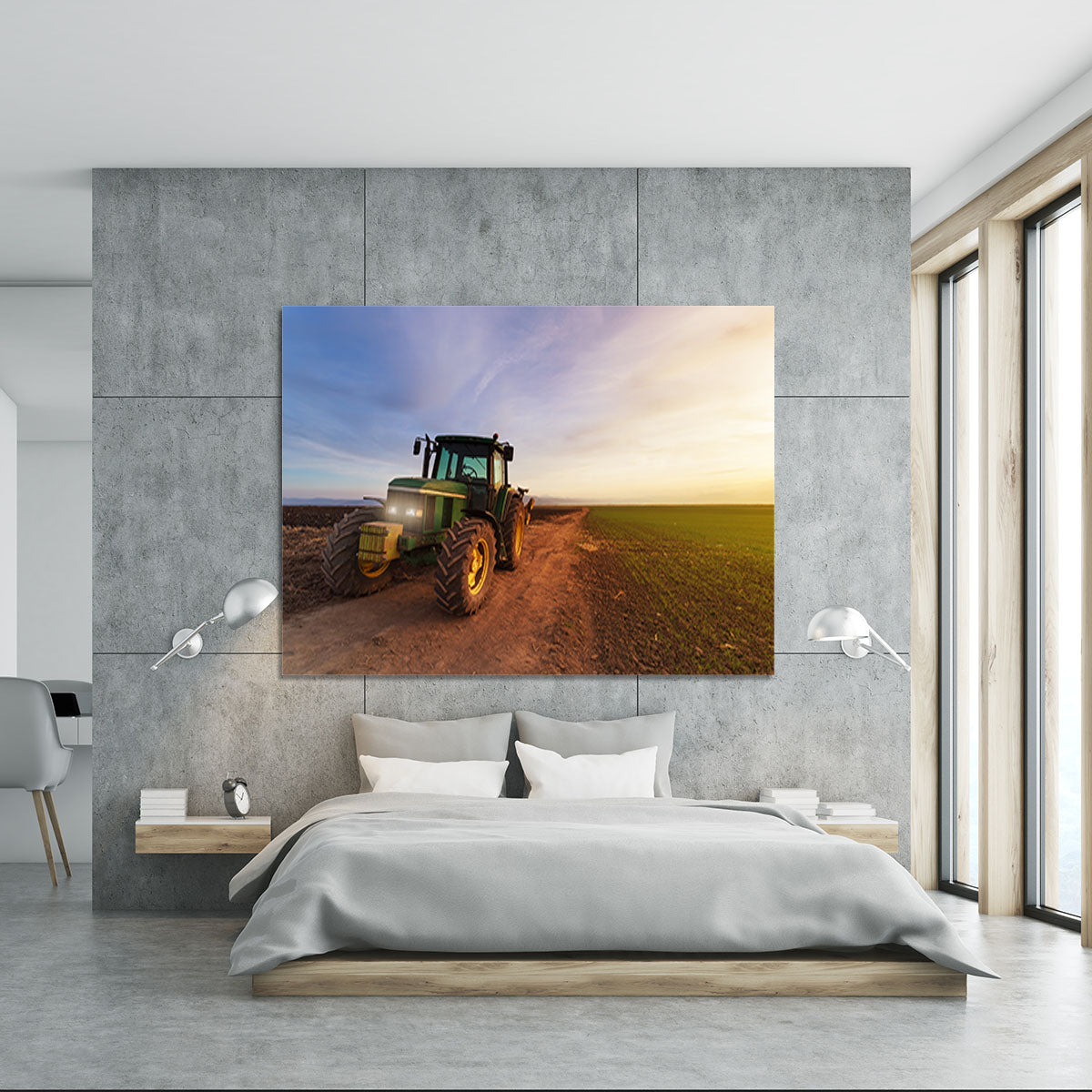 Green tractor Canvas Print or Poster - Canvas Art Rocks - 5
