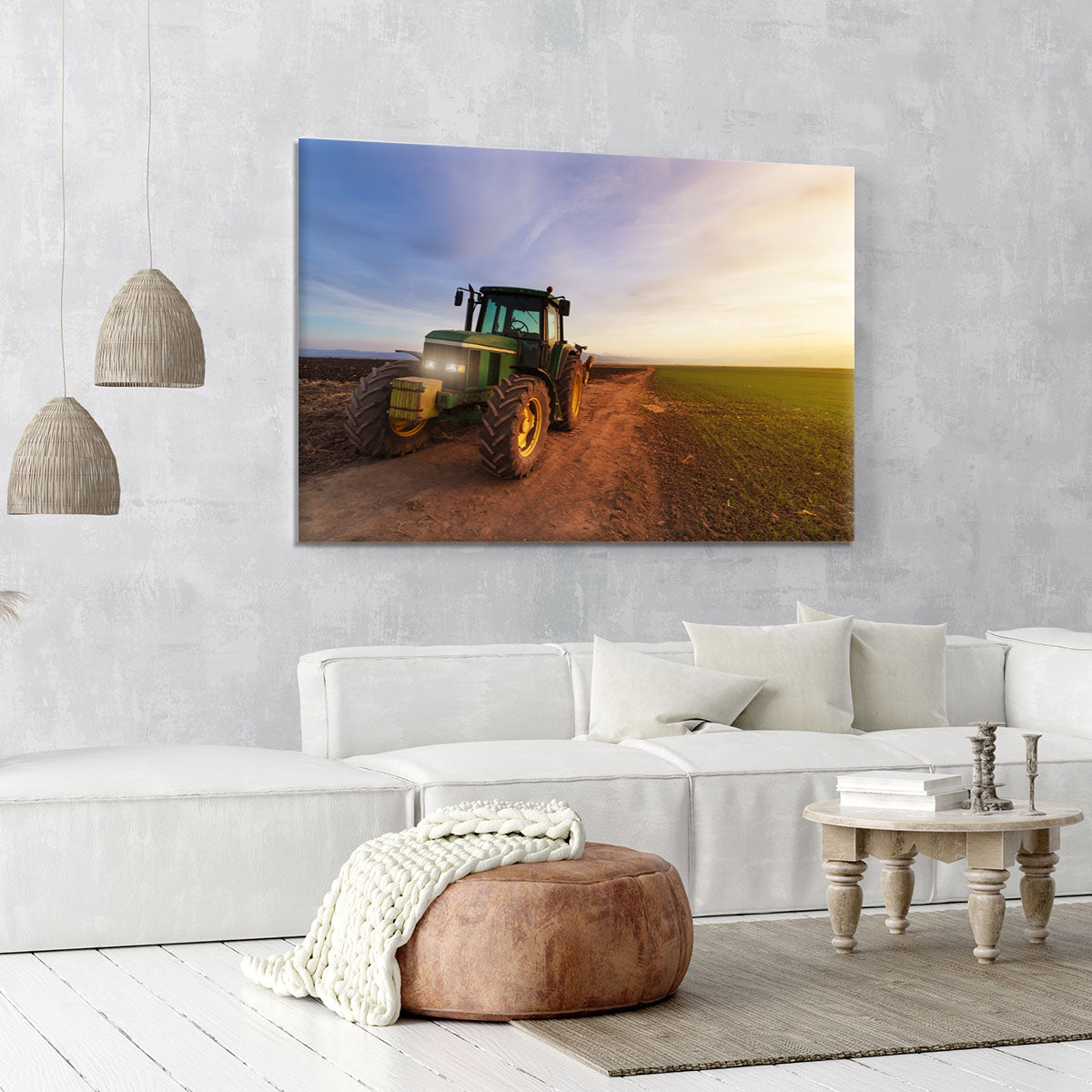 Green tractor Canvas Print or Poster - Canvas Art Rocks - 6