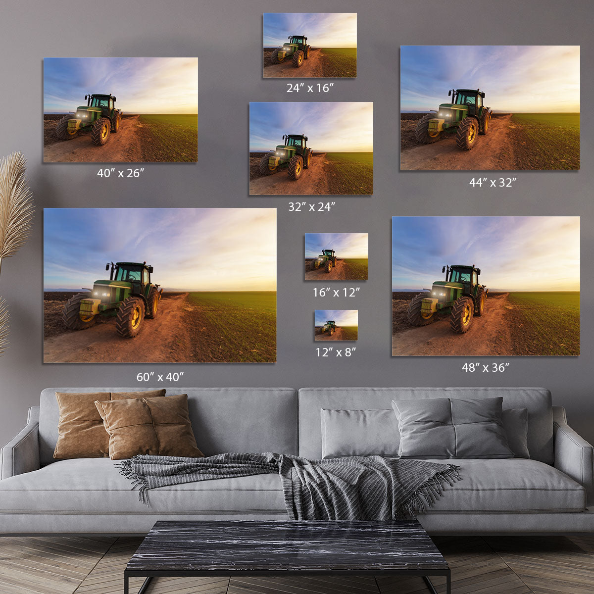 Green tractor Canvas Print or Poster - Canvas Art Rocks - 7