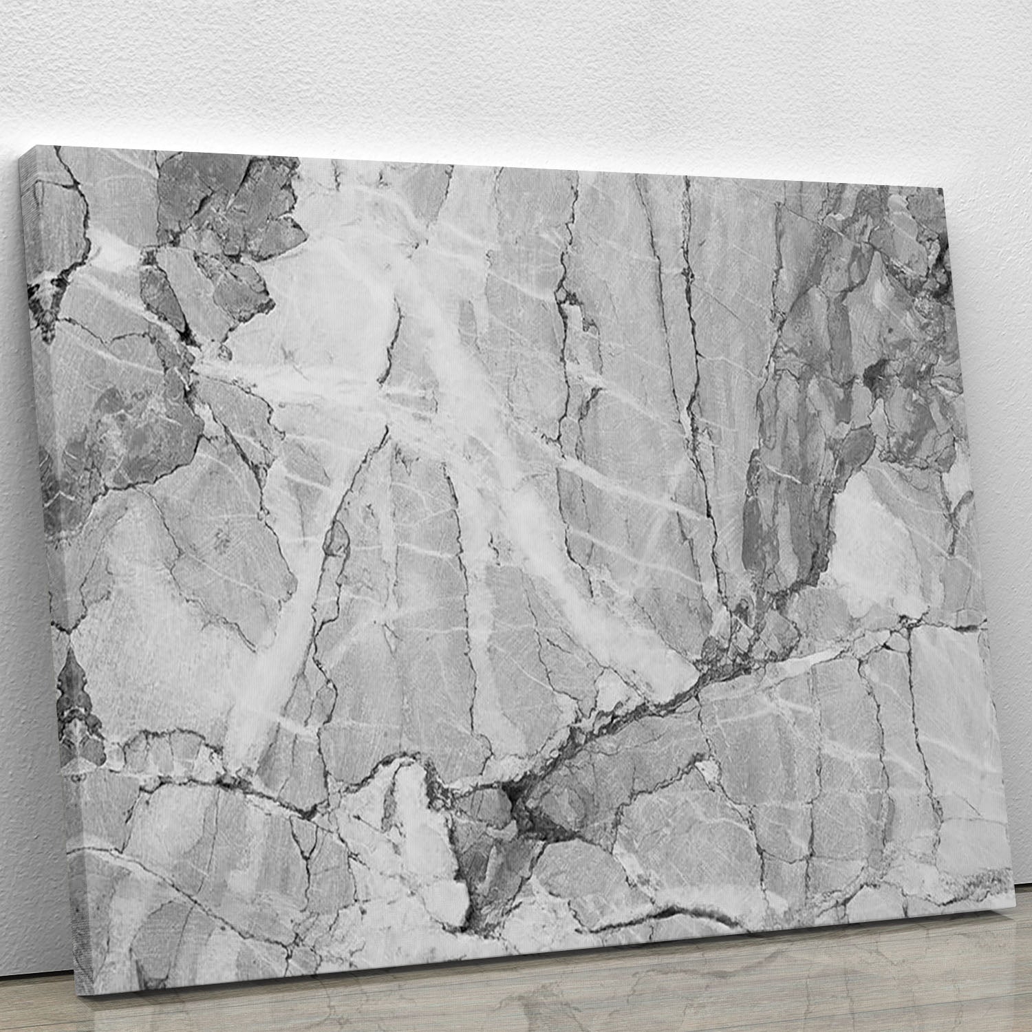 Grey Abstract Textured Marble Canvas Print or Poster - Canvas Art Rocks - 1