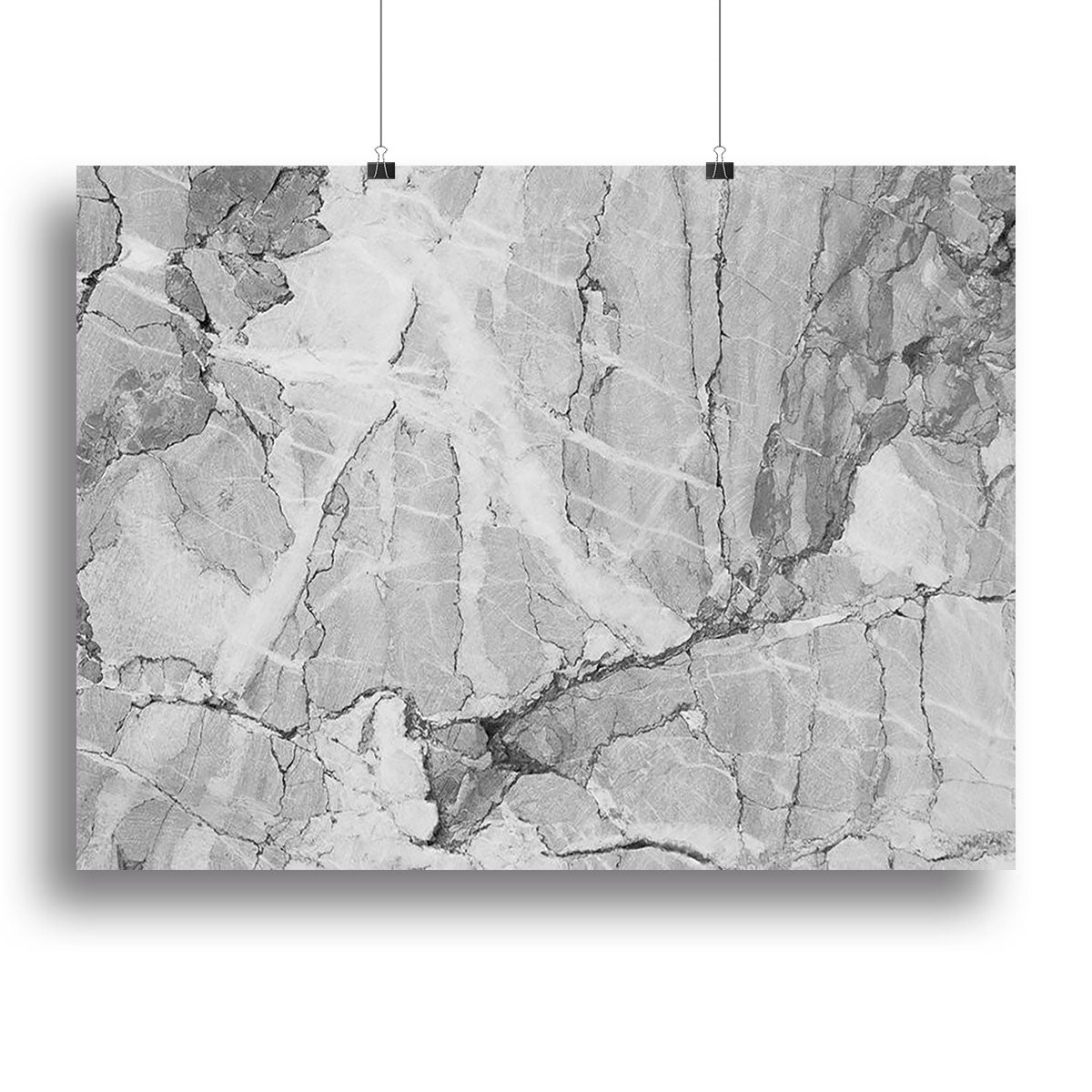 Grey Abstract Textured Marble Canvas Print or Poster - Canvas Art Rocks - 2