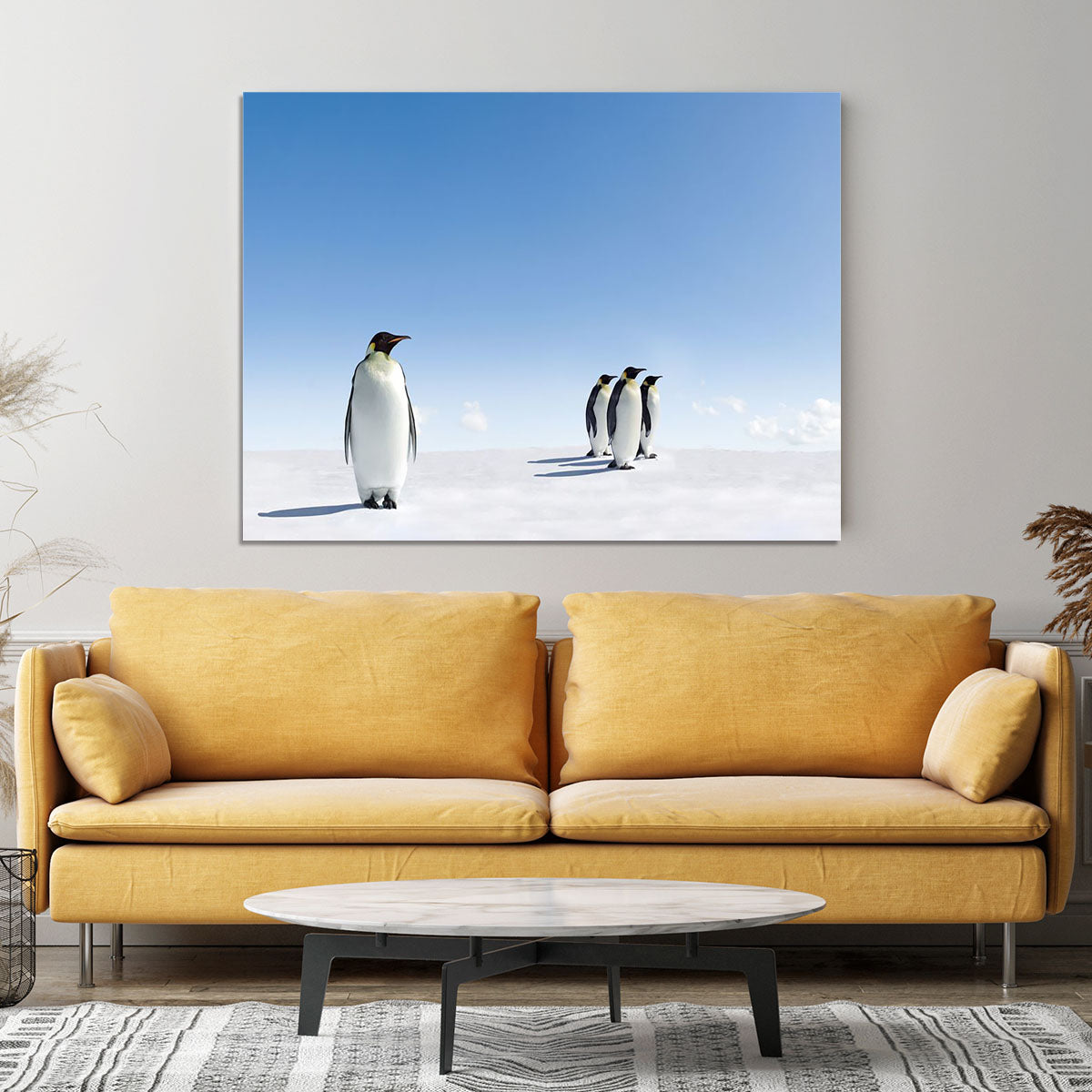 Group of Emperor Penguins in Antarctica Canvas Print or Poster - Canvas Art Rocks - 4