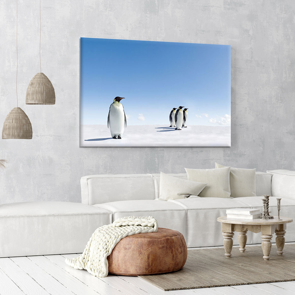 Group of Emperor Penguins in Antarctica Canvas Print or Poster - Canvas Art Rocks - 6