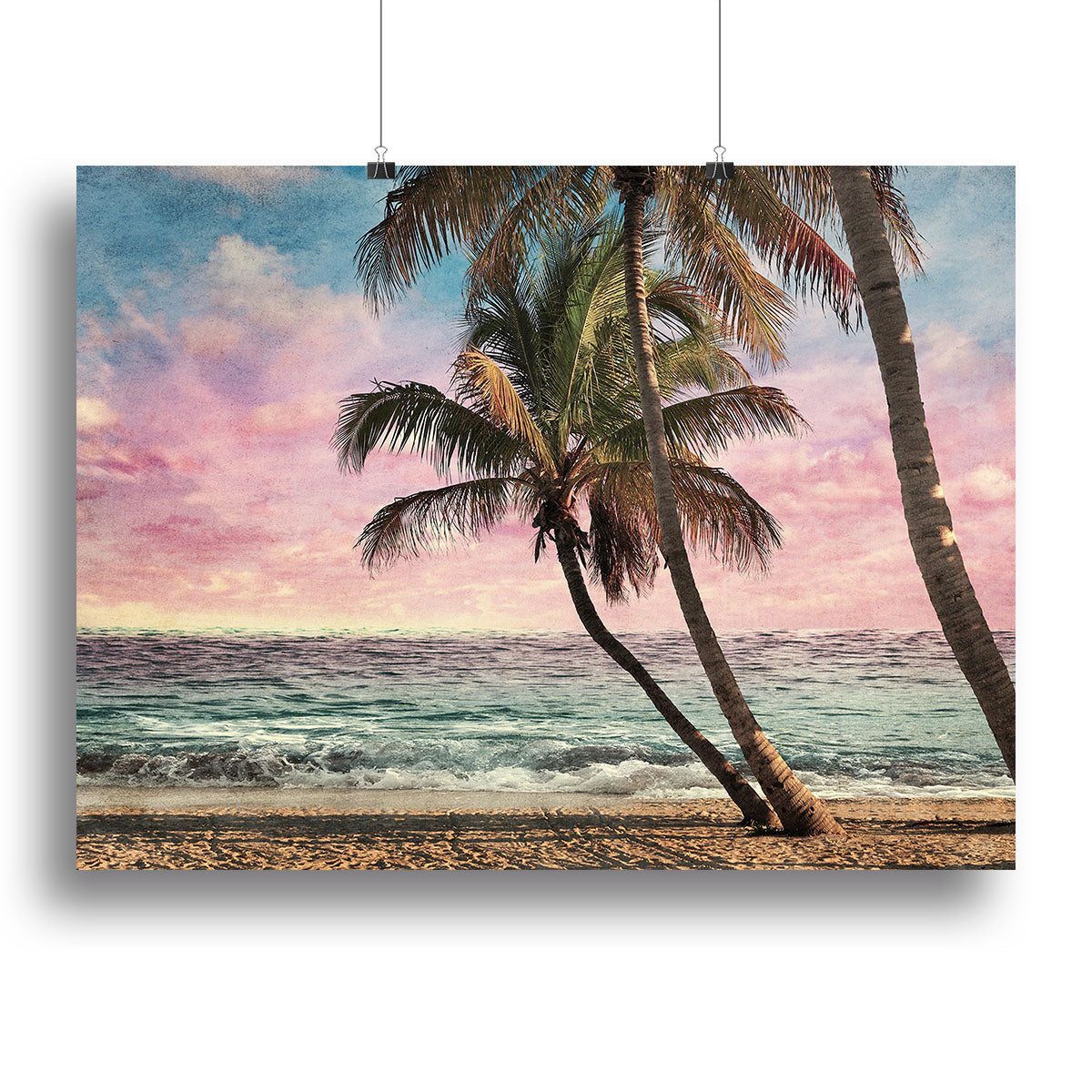 Grunge Image Of Tropical Beach Canvas Print or Poster - Canvas Art Rocks - 2