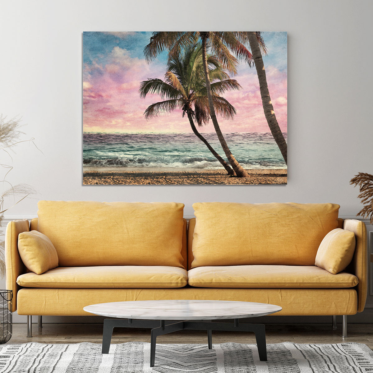 Grunge Image Of Tropical Beach Canvas Print or Poster - Canvas Art Rocks - 4