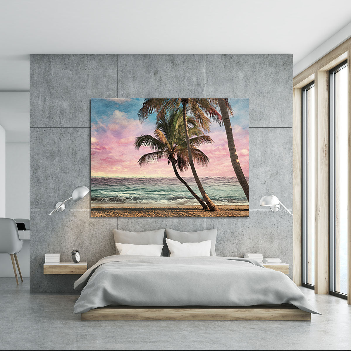 Grunge Image Of Tropical Beach Canvas Print or Poster - Canvas Art Rocks - 5