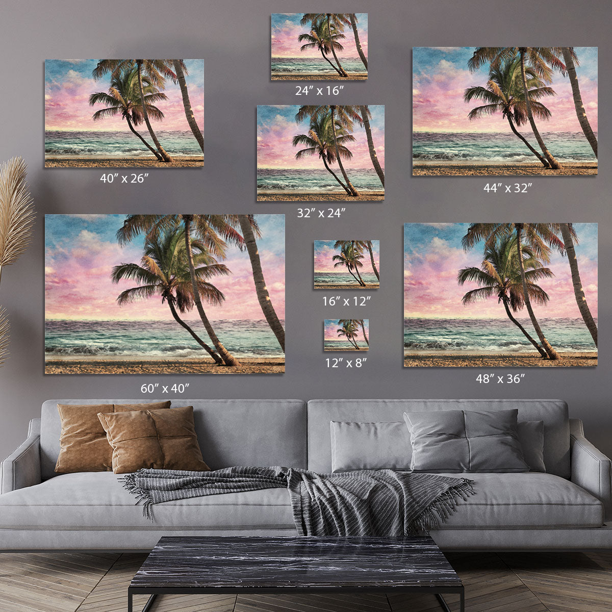 Grunge Image Of Tropical Beach Canvas Print or Poster - Canvas Art Rocks - 7