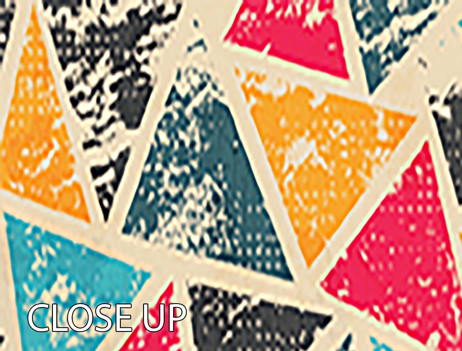 Grunge colored triangle 3 Split Panel Canvas Print - Canvas Art Rocks - 3
