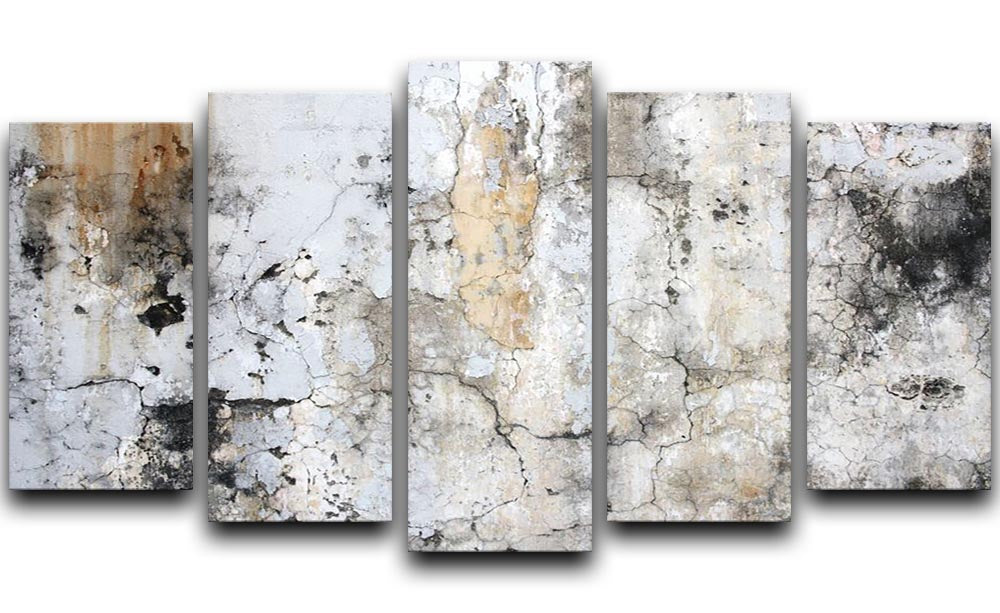 Grunge cracked wall 5 Split Panel Canvas - Canvas Art Rocks - 1