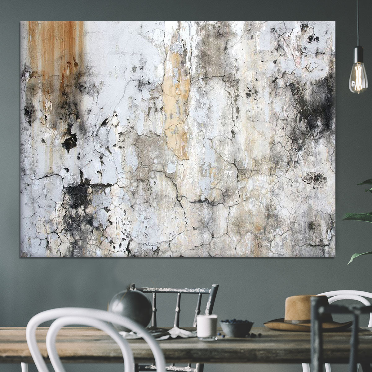 Grunge cracked wall Canvas Print or Poster - Canvas Art Rocks - 3
