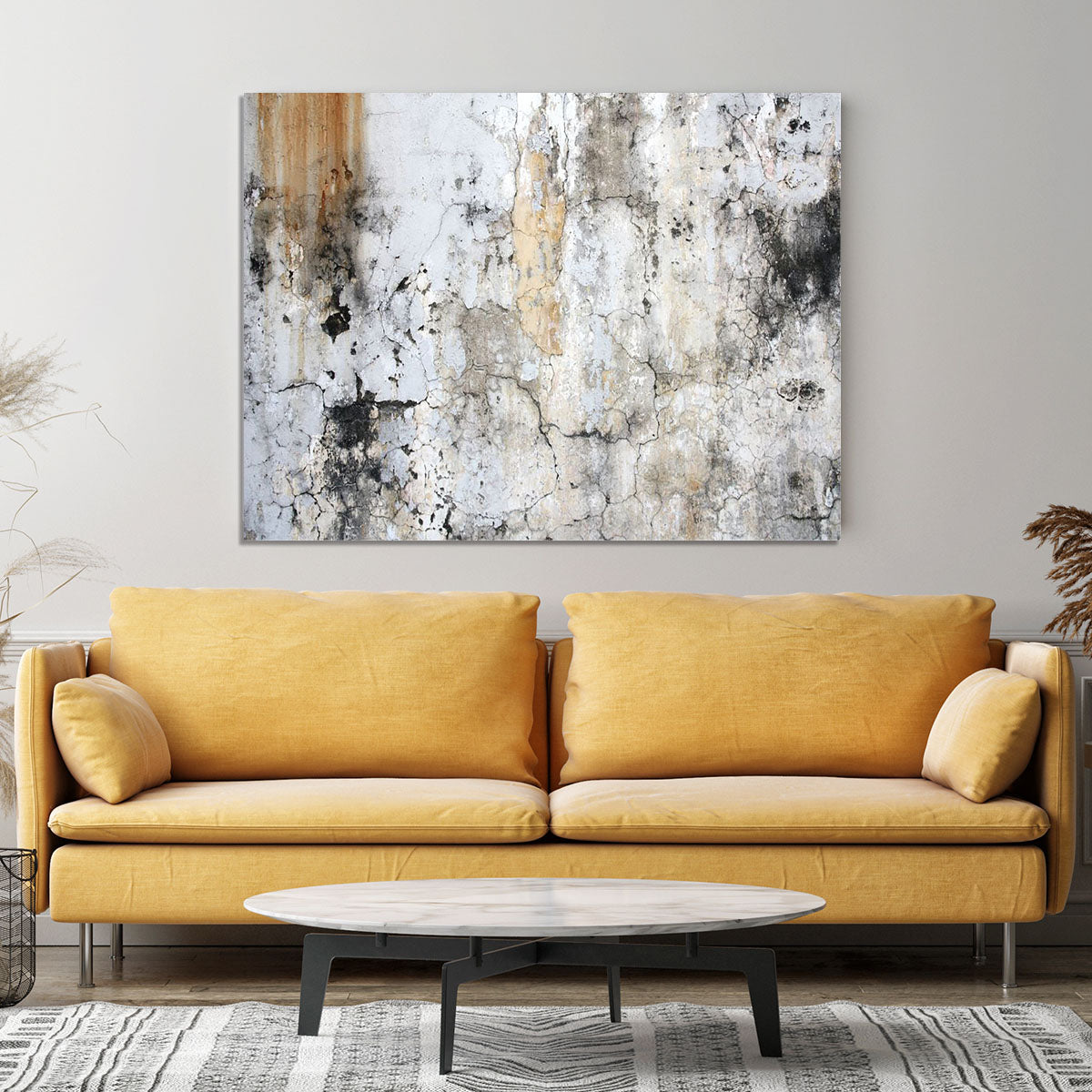 Grunge cracked wall Canvas Print or Poster - Canvas Art Rocks - 4