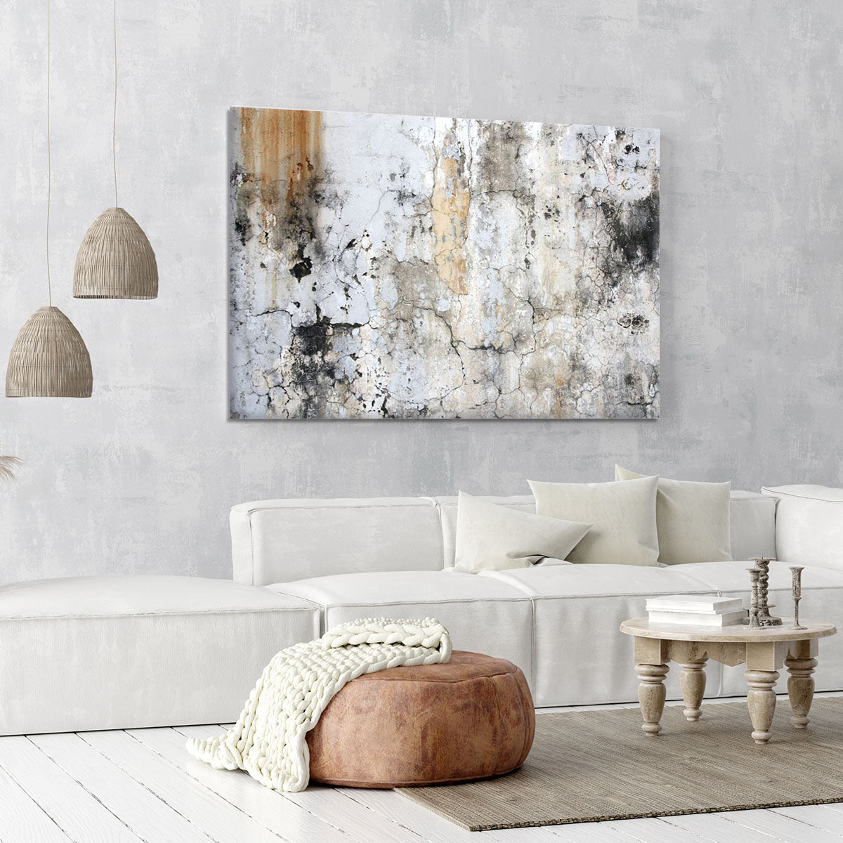 Grunge cracked wall Canvas Print or Poster - Canvas Art Rocks - 6