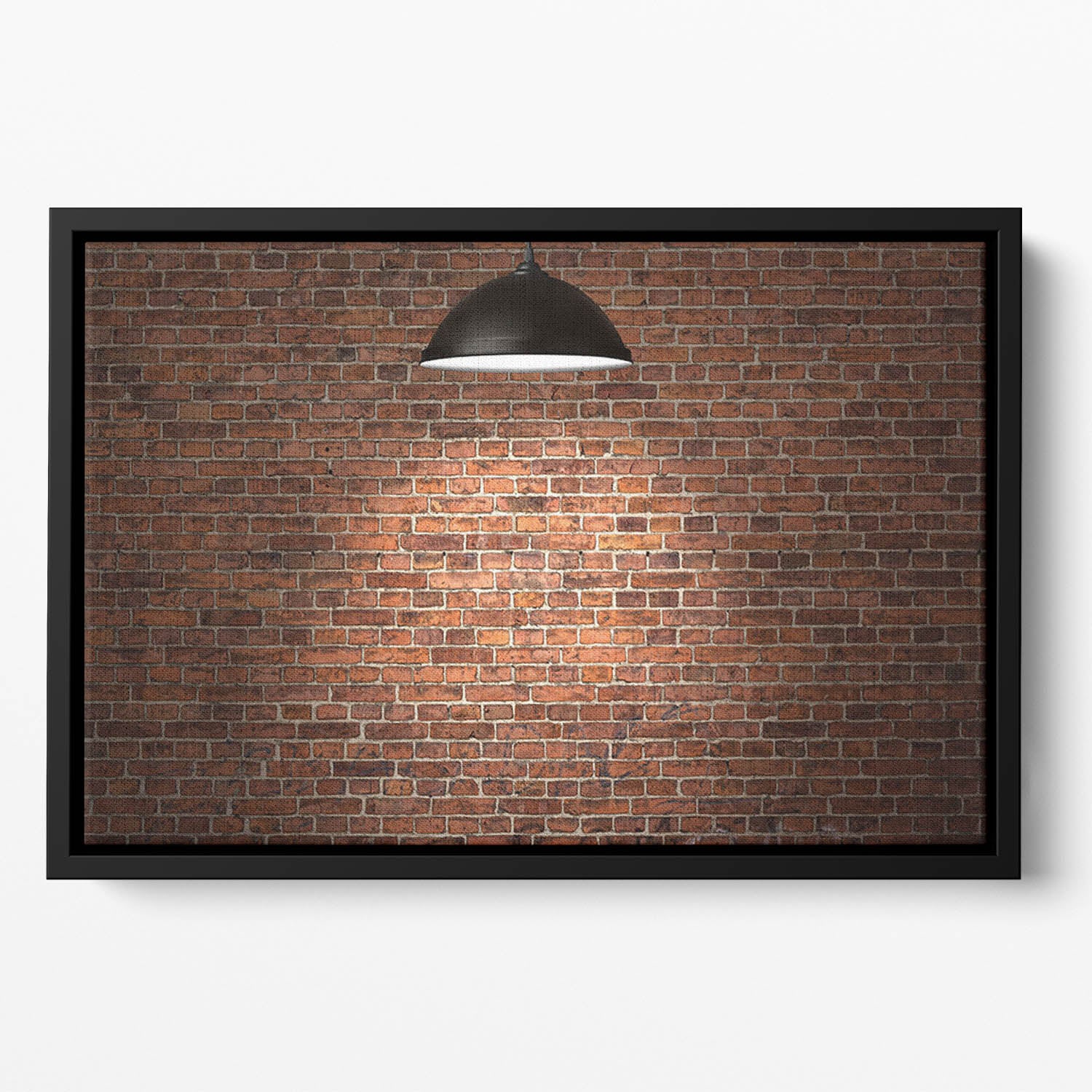 Grunge red brick Floating Framed Canvas