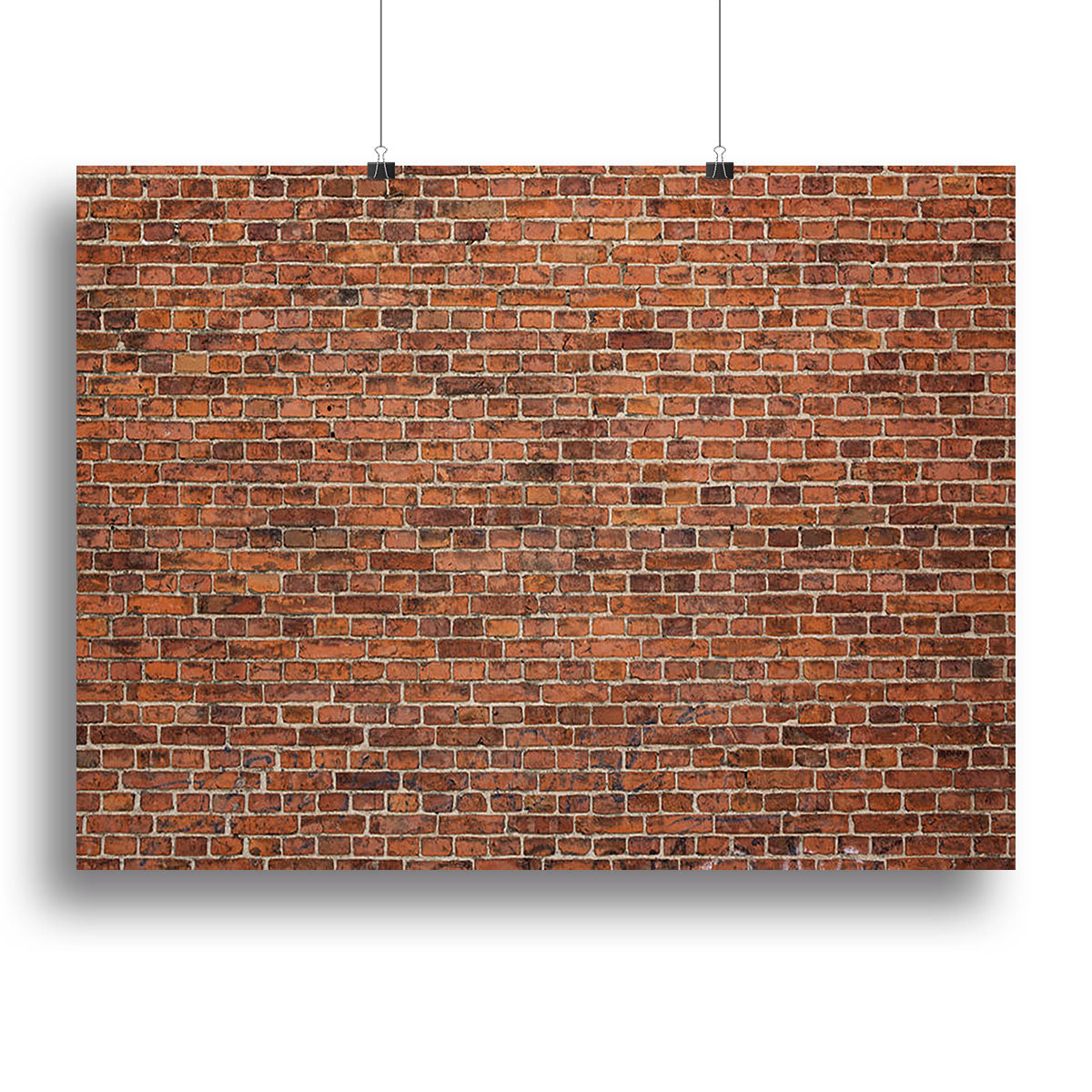 Grunge red brick wall Canvas Print or Poster - Canvas Art Rocks - 2