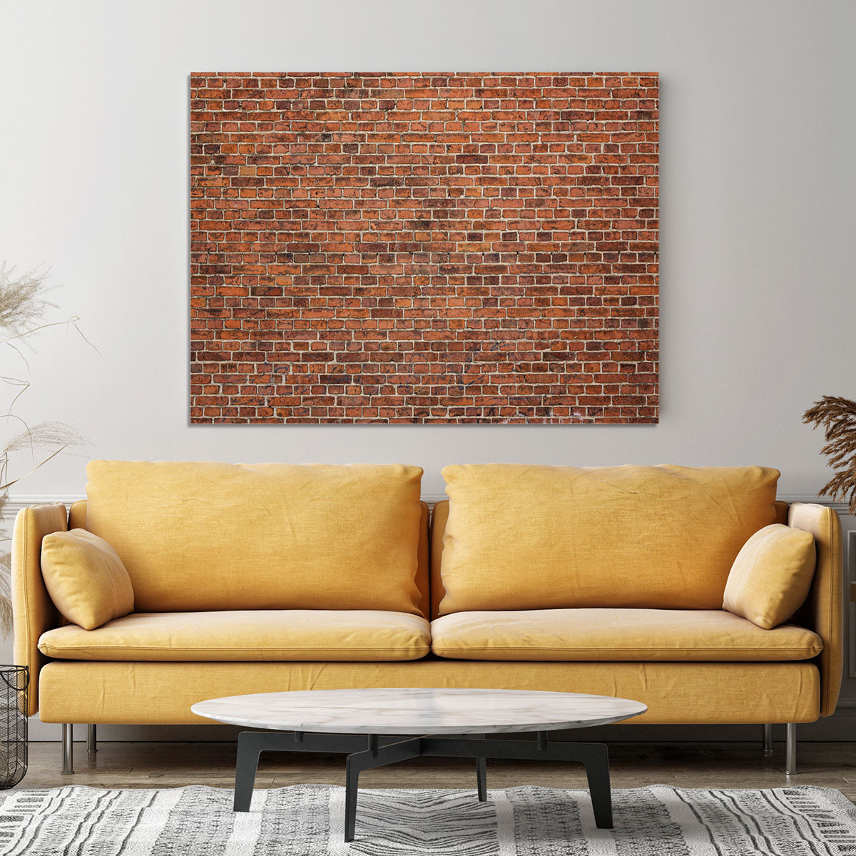 Grunge red brick wall Canvas Print or Poster - Canvas Art Rocks - 4