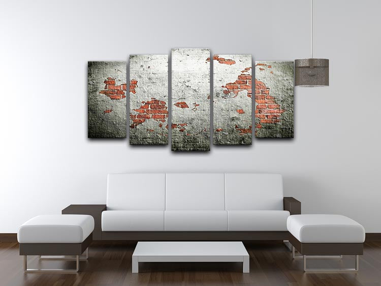 Grunge wall background 5 Split Panel Canvas - Canvas Art Rocks - 3