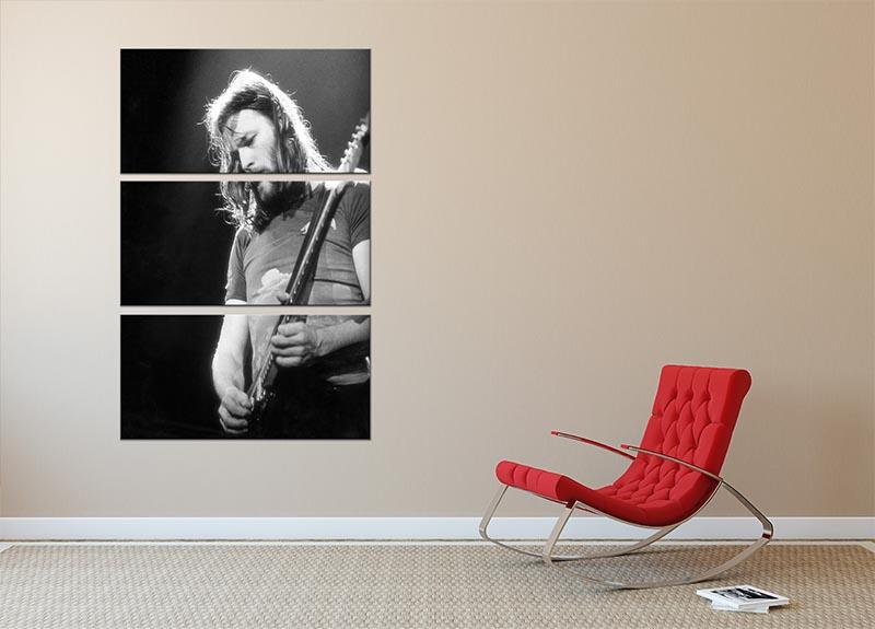 Guitarist David Gilmour 3 Split Panel Canvas Print - Canvas Art Rocks - 2
