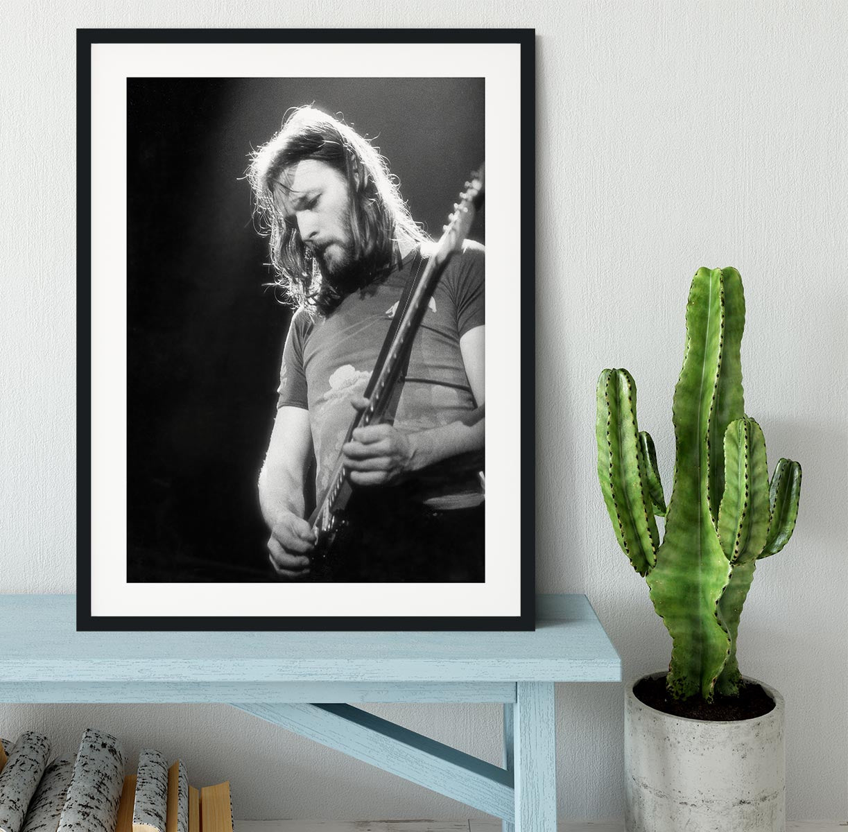 Guitarist David Gilmour Framed Print - Canvas Art Rocks - 1