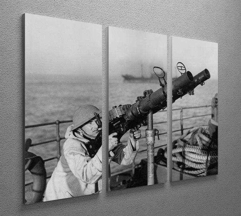 Gunner on a merchant ship 3 Split Panel Canvas Print - Canvas Art Rocks - 2