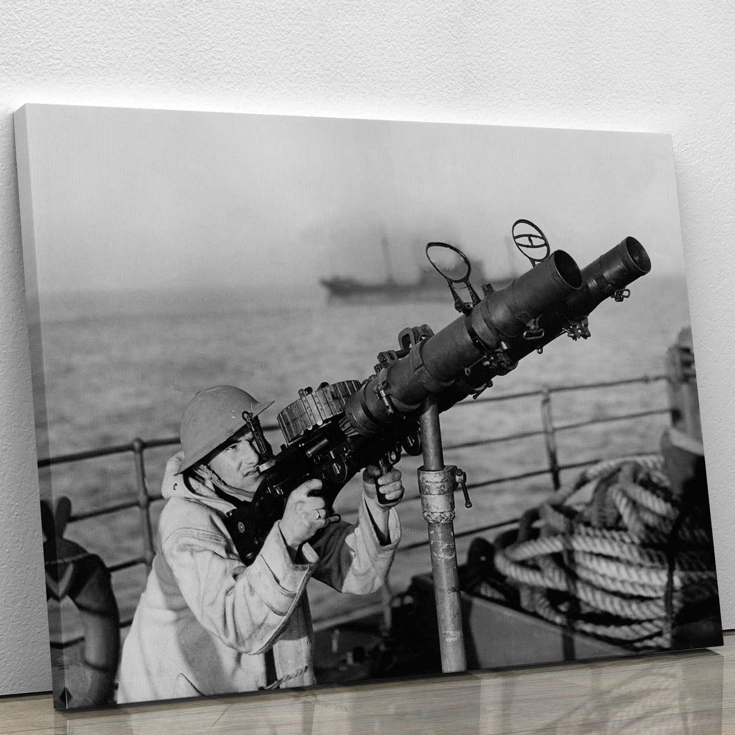Gunner on a merchant ship Canvas Print or Poster - Canvas Art Rocks - 1